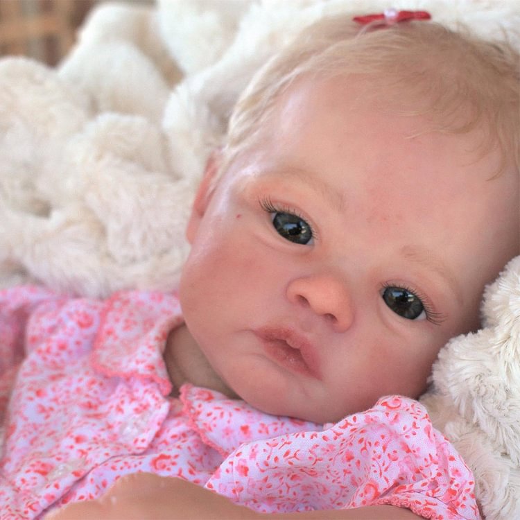  17" Lifelike Cute Touch Soft Light Brown Hair Reborn Newborn Doll Girl Named Diana - Reborndollsshop.com-Reborndollsshop®