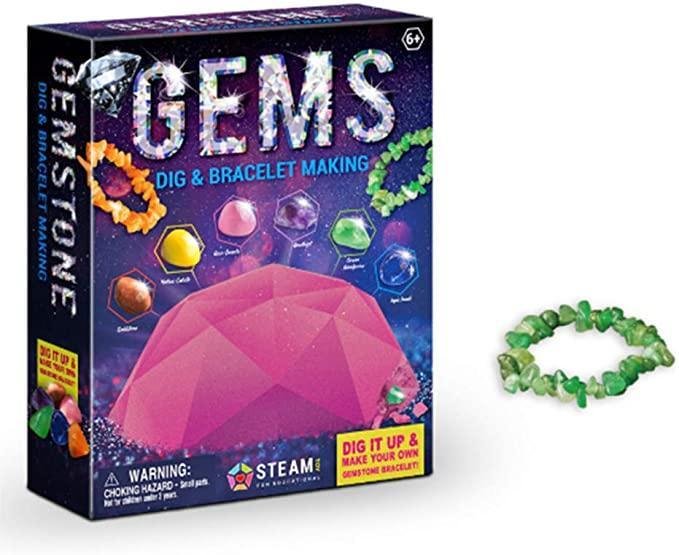 Children Educational Toys Gemstone Dig Kit & DIY Bracelet-Mayoulove