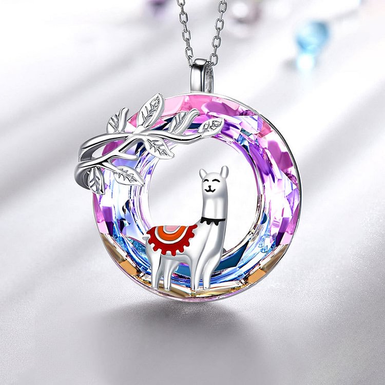 For Self - S925 Crystal Llama Necklace