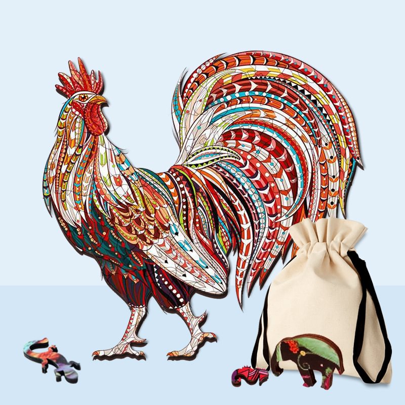 Jeffpuzzle™-JEFFPUZZLE™ Red Rooster Jigsaw Puzzle