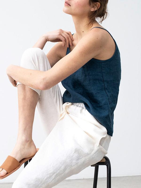 linen spaghetti strap top