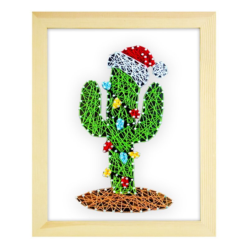 Christmas Cactus String Art Kit-Ainnpuzzle