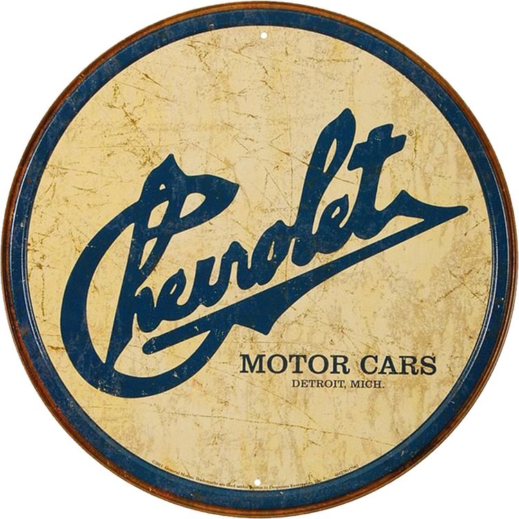 Motor Car - Round Vintage Tin Signs/Wooden Signs - 30x30cm