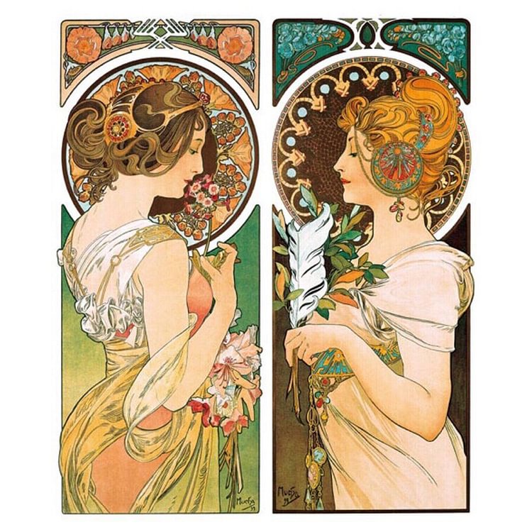 Twin Sisters-11Ct Stamped Cross Stitch-40*48CM