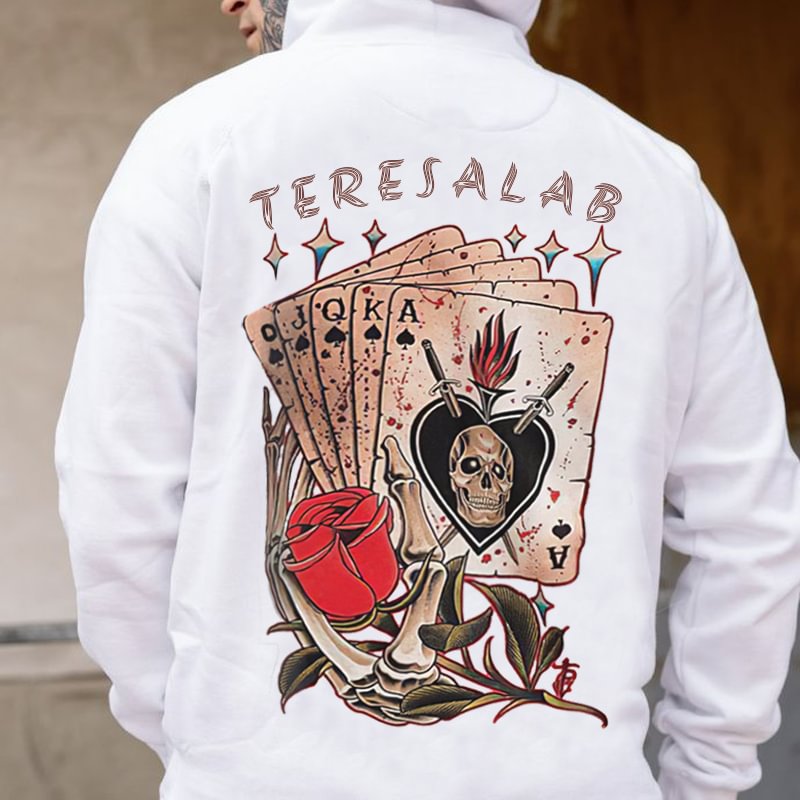 Teresalab Printed Casual Men's Hoodie - Krazyskull