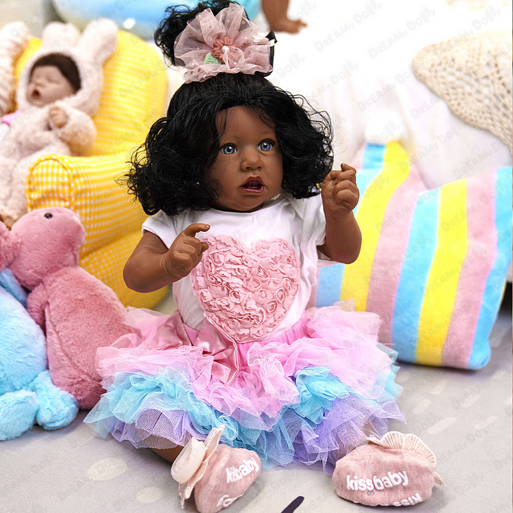  20 Inches African American Happy Children's Day Realistic Cute Baby Doll with Name Talisa - Reborndollsshop.com-Reborndollsshop®