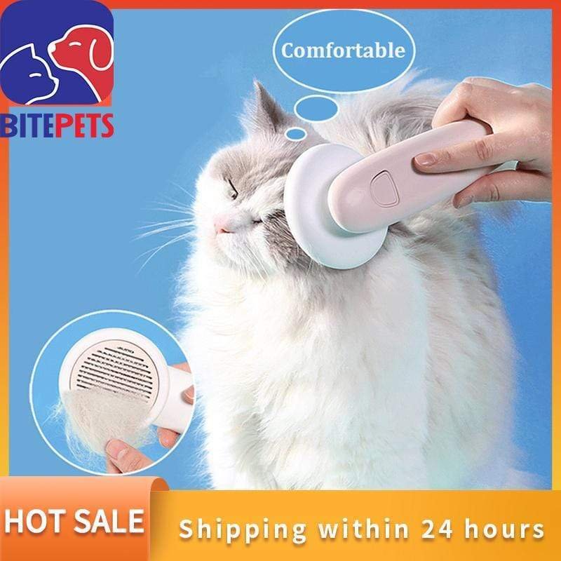 Pet Cat Comb Hair Remover Selfcleaning Flea Comb for Dogs and Cats  