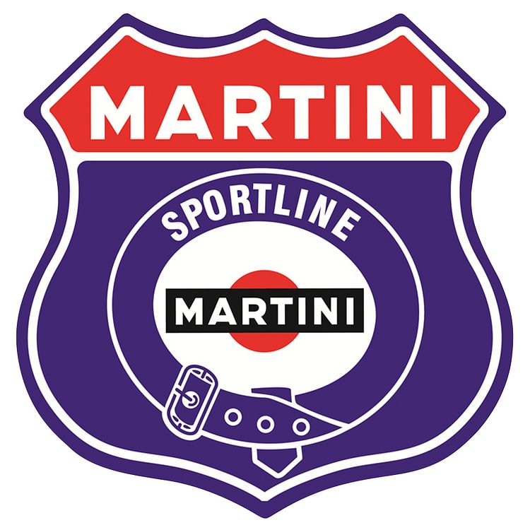 martini - Shield Shape Tin Sign - 30*30CM