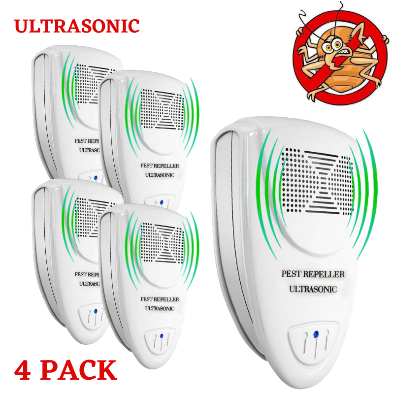 Ultrasonic Bug Repellent - Pack Of 4 Deterrent Devices - Get Rid Of Bugs In 48 Hours、shopify、sdecorshop
