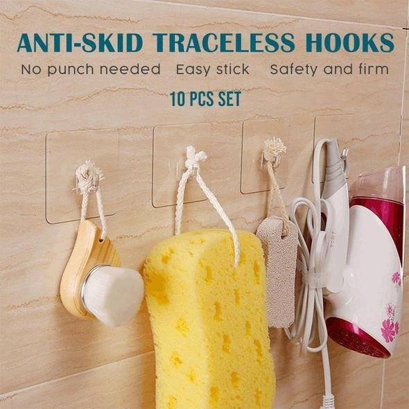 reusable anti skid traceless hooks 10pcs