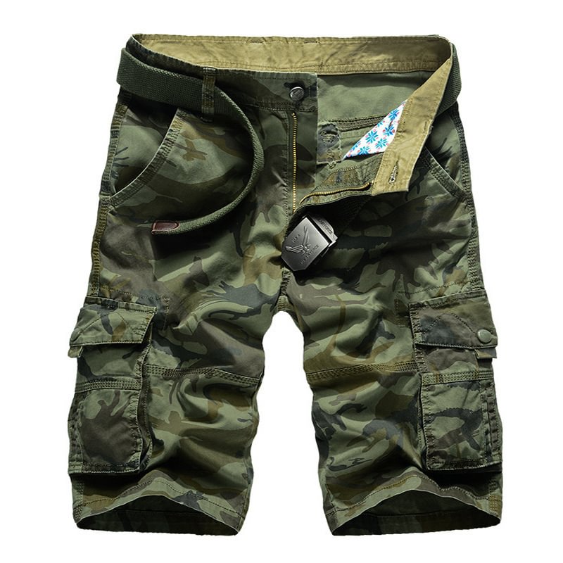 Men's plus size outdoor sports casual pants military uniform multi-pocket five-point pants / [viawink] /