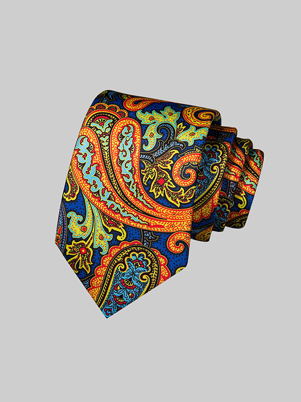 Silk Ties Printed Cashew Pattern Fashion Style