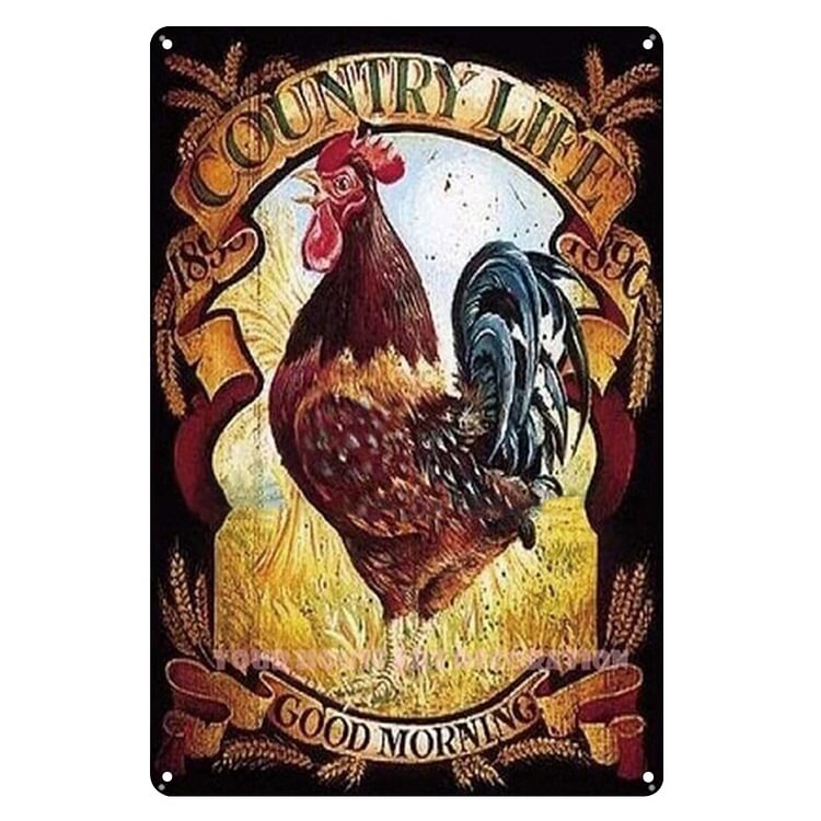 Chicken - Country Life Vintage Tin Signs/Wooden Signs - 20x30cm & 30x40cm