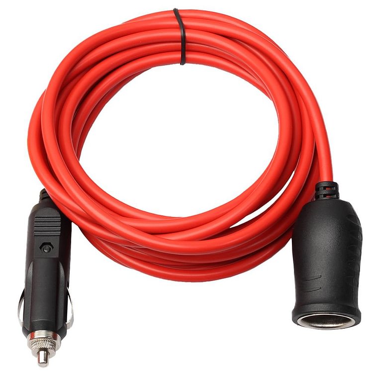 12V 24V 10A Car Cigarette Lighter Socket Extension Cord Cable 12ft Red