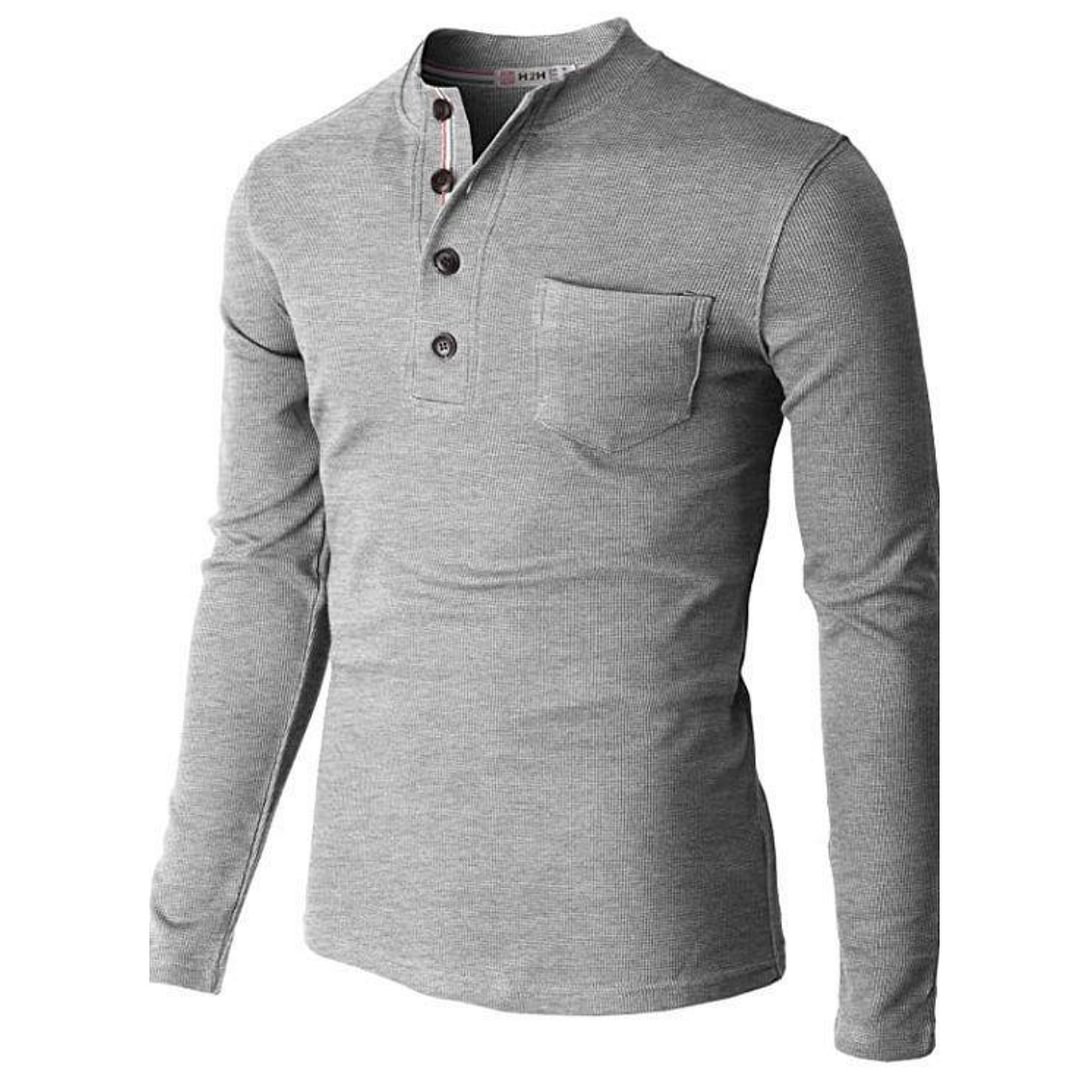 Solid color long-sleeved Slim T-Shirt / [viawink] /