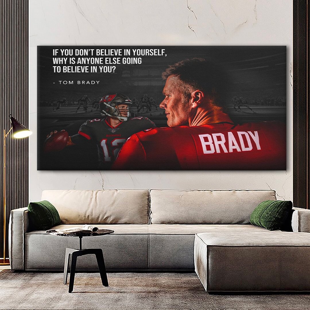 Tom Brady Tampa Bay Buccaneers NFL Legends Canvas Wall Art