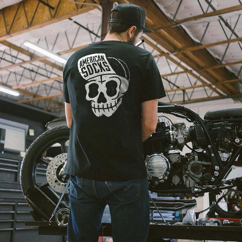 UPRANDY American Sucks Skull Printed Men's T-shirt -  UPRANDY