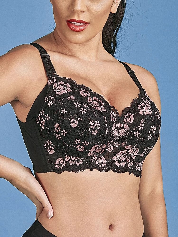Embroidery Thin Cotton Linning Push Up Bras