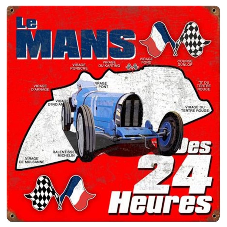 Le Mans 24 - Square Shape Tin Sign - 30*30CM