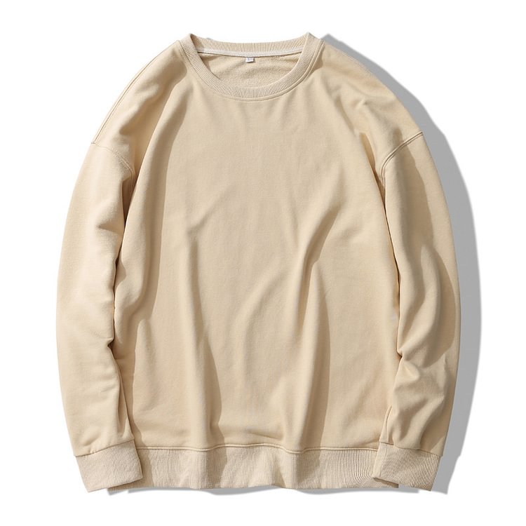 Men's Sweatshirts Cotton Solid Pullover Sweatshirts