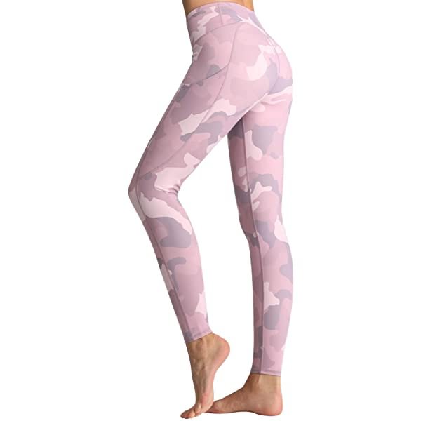 Yoga Leggings for Women with Pocket -Printed Leopard Pants for Sports Fitness