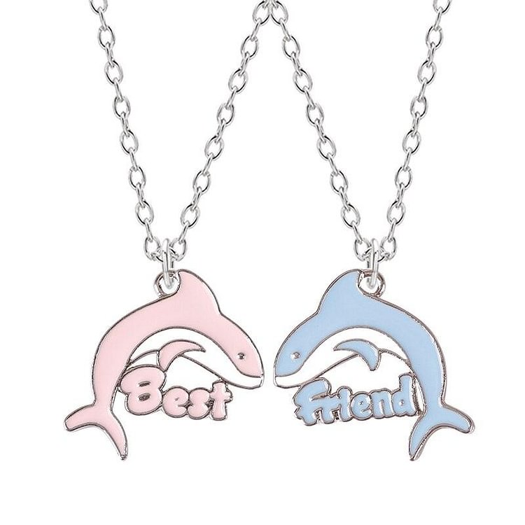 Cute Animal Little Dolphin Pendant Necklace-Mayoulove