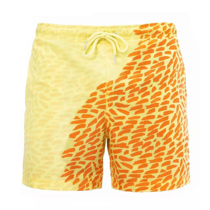 Color Changing Swim Trunks | Yellow-Orange