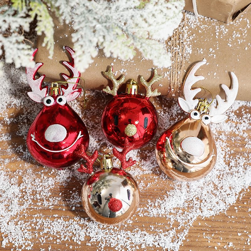Minnieskull Elk Christmas Tree Decorative Hanging Balls Ornaments - Minnieskull