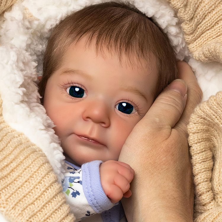  18" Eyes Opened Lifelike Handmade Reborn Newborn Baby Girl Doll Luciy With Blue Eyes - Reborndollsshop.com-Reborndollsshop®