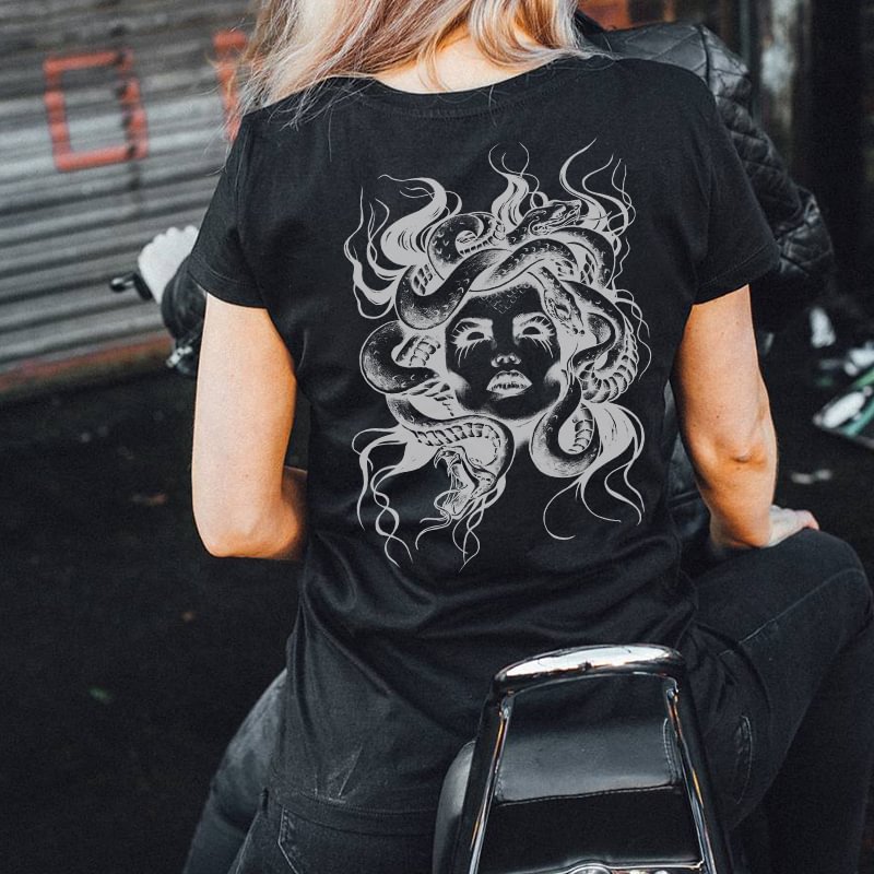 Minnieskull Vintage Medusa Printed T-shirt - Minnieskull