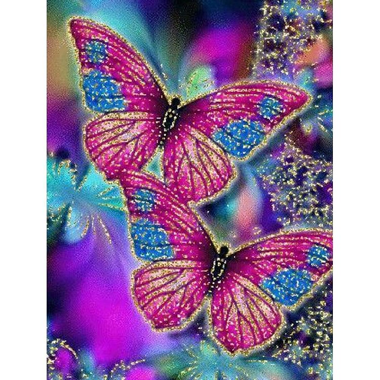 Butterfly-5D DIY Full Drill Diamond Painting Cross Stitch Mosaïque Kits d'artisanat