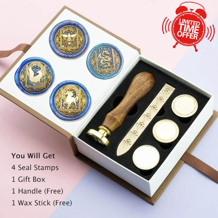Wax Seal Stamp Harry Potter Wine Packages Great for Embellishment of Envelopes Greeting Cards Retro Wood Stamp Classic Initial Wax Seal Stamp with Handle etc Invitations 