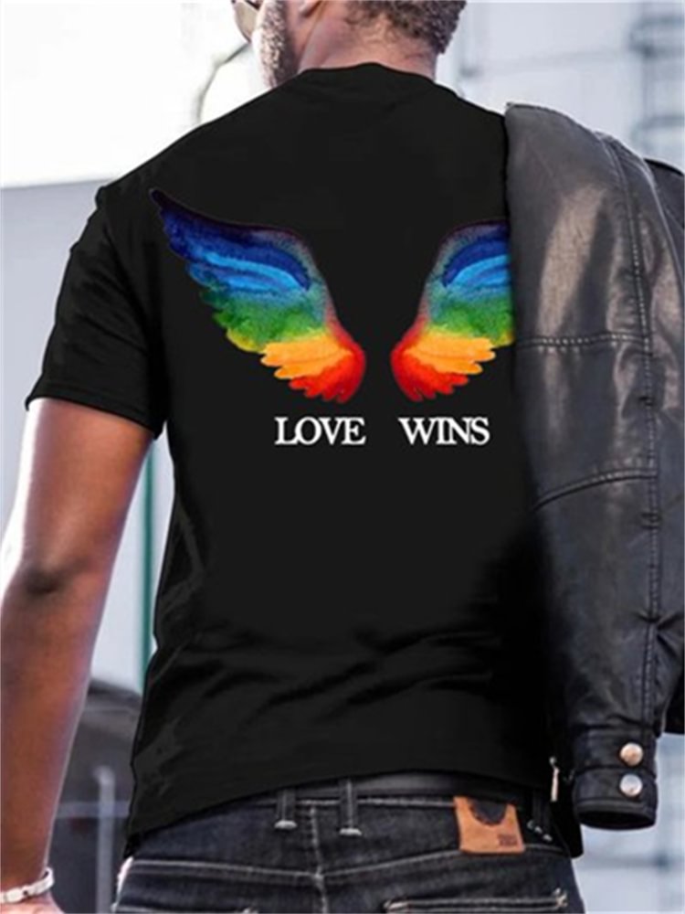 Tiboyz Rainbow Love Wins Comfy Cotton T Shirt