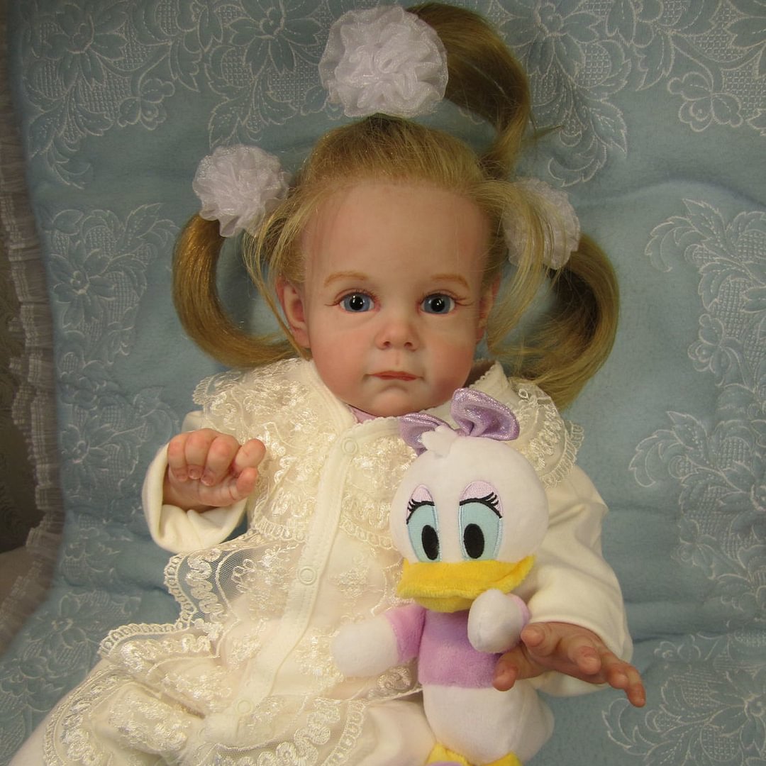 15'' Lifelike Reborn Baby Cute Girl Doll Esther with "Heartbeat" and Coos