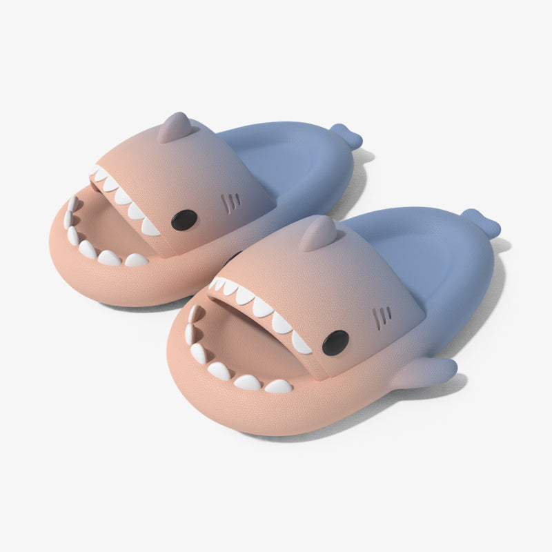 Premium Gradient Shark Slides - Super Soft, Comfy, Silent and Anti-slippery Gradient Shark Slippers
