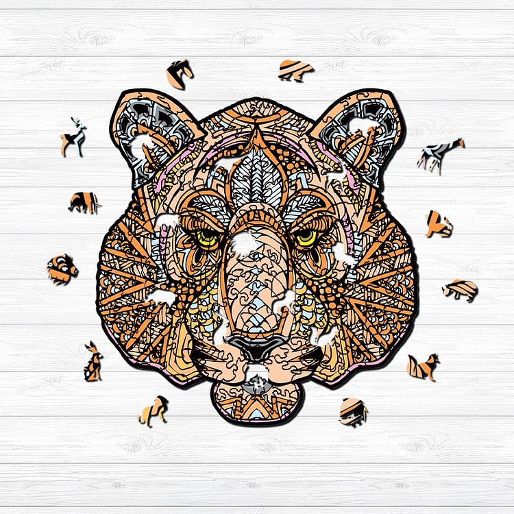 Patterned Leopard Wooden Jigsaw Puzzle