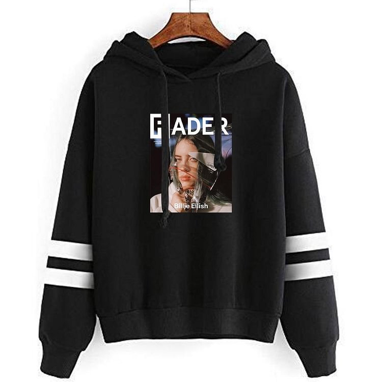 Billie Eilish Funny Hooded Sweater Tops Clothes-Mayoulove