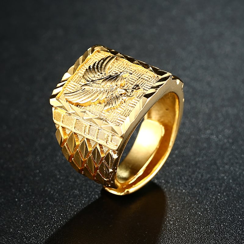 Eagle Men's Finger Ring Gold Silver Hip Hop Punk Jewelry-VESSFUL