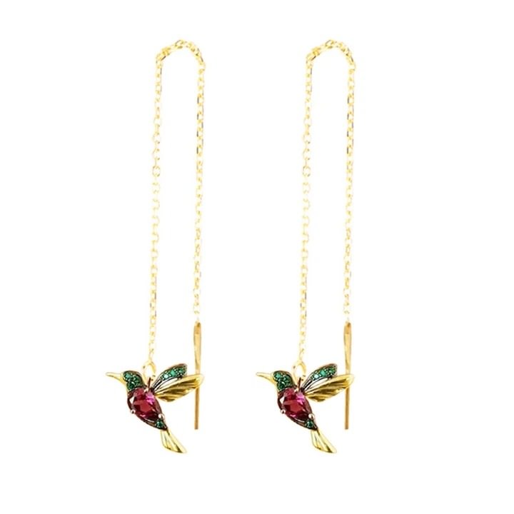 Ladies Elegant Hummingbird Rhinestone Stud Earrings(1 PAIR)