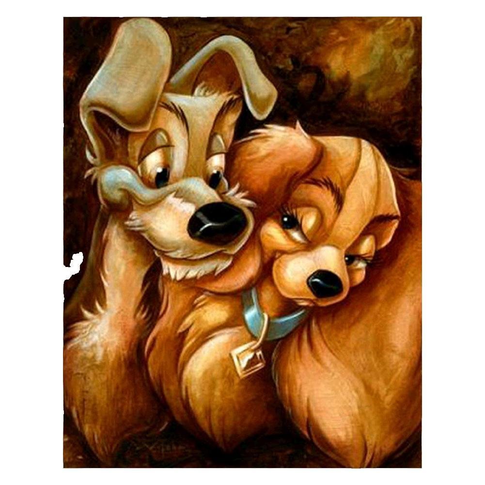 Full Round Diamond Painting Lady and the Tramp (30*25cm)