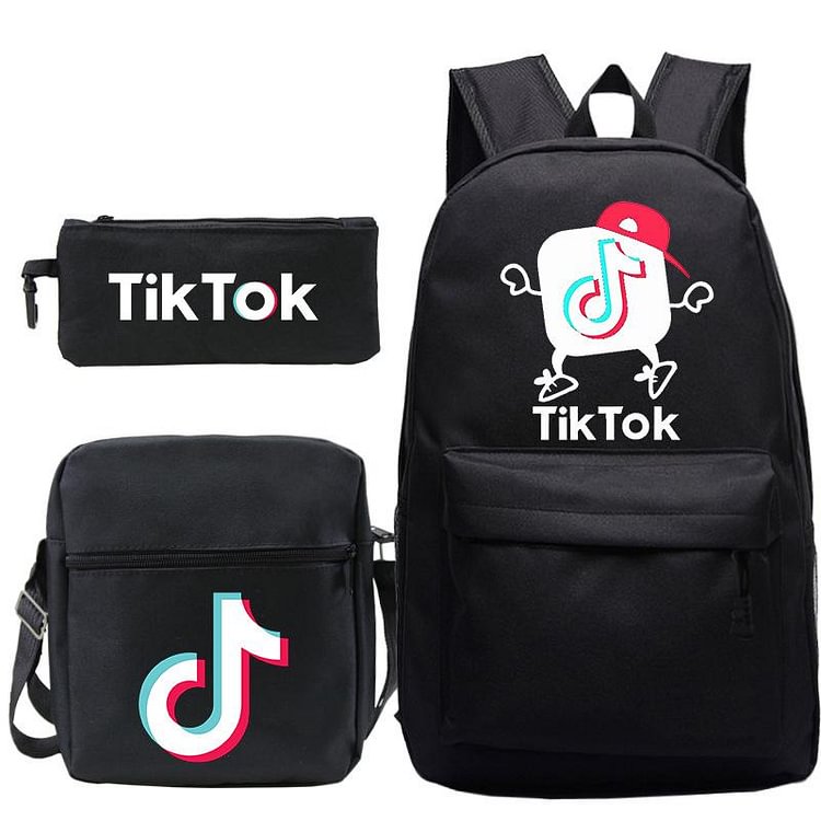 Mayoulove Tik Tok Teens Backpack for School Boys Girls School Bookbag Set Travel Daypack -Mayoulove