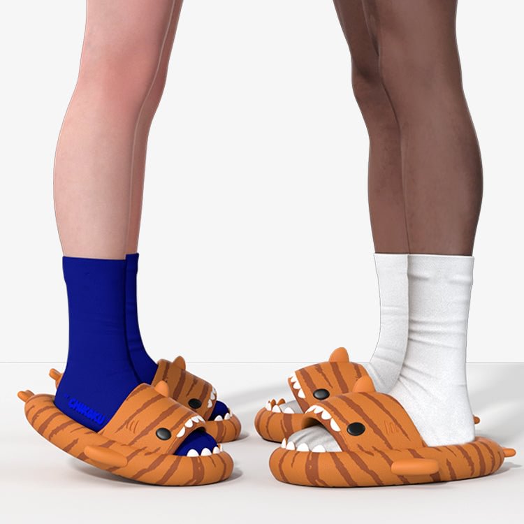Premium Shark-Tiger Slides - Super Soft, Comfy, Silent and Anti-slippery Shark-Tiger Slippers