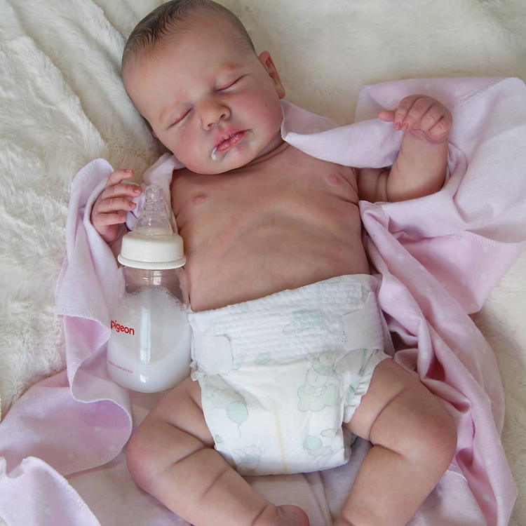  [Heartbeat Dolls][Kids Gifts 2022 Special Offer] 20'' Toryn Truly Reborn Baby Sleeping Doll Girl with Painted Hair - Reborndollsshop.com®-Reborndollsshop®