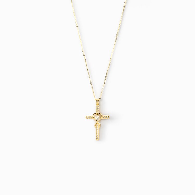 A Cross For My Friend Heart Cross Necklace