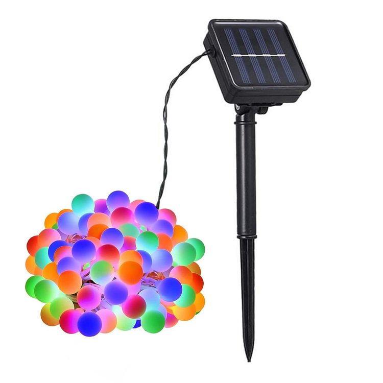50LED Balls Solar String Light Waterproof Fairy Garland Lamp Festival Decor