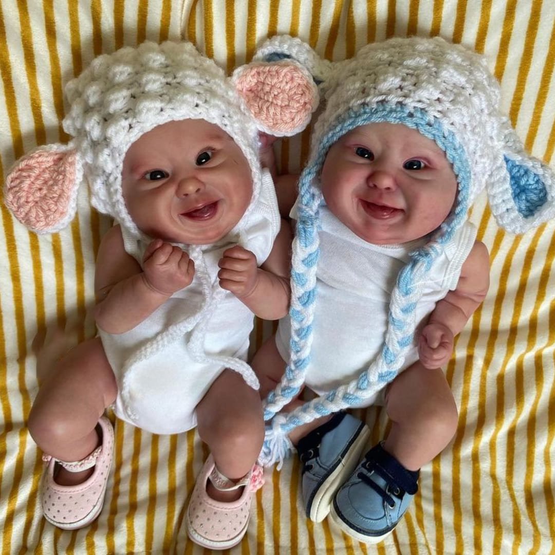 Reborn Baby Dolls Twins 19'' Akshay and Lakshay, Gift for Children