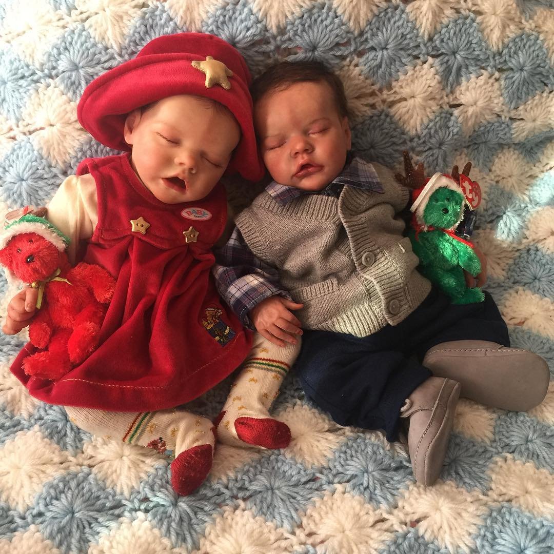 [Christmas Specials] 17"Realistic Reborn Beautiful Silicone Baby Twins Eliza and Gertie
