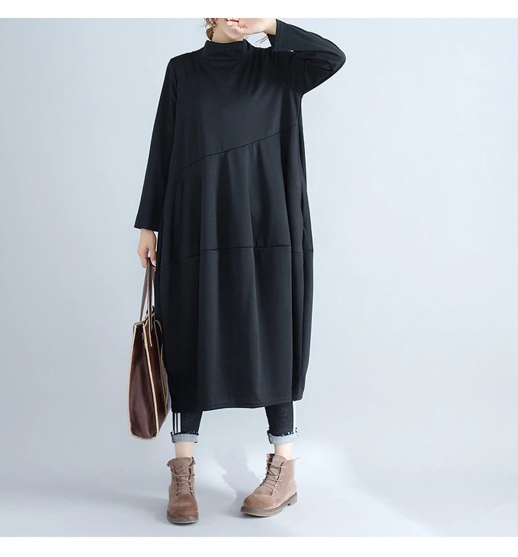 Fashion Plus Size Long Sleeve Hoodie Fall Dresses-Corachic