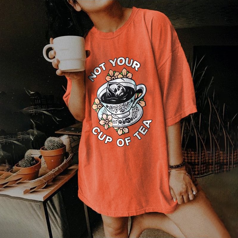 Minnieskull Not your cup of tea skull print t-shirt - Minnieskull