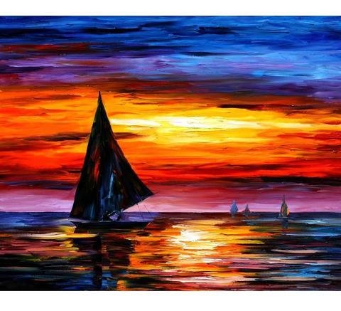DIY Paint by Numbers Canvas Painting Kit for Kids & Adults - Crying Sunset、bestdiys、sdecorshop